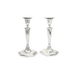 A pair of George III sterling silver candlesticks, Sheffield 1788 by John Parsons & Co (reg. July