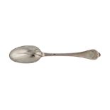 A Queen Anne Britannia standard silver table spoon, London circa 1705 by John Broake (reg. 8th July