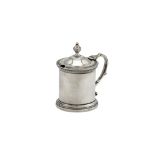 A Charles IV early 19th century Spanish silver mustard pot, Madrid 1802, no makers mark