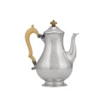 An early Victorian sterling silver coffee pot, London 1841 by Robert Garrard II (reg. 16th April