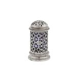 A Victorian sterling silver pepper pot, London 1861 by Edward & John Barnard