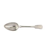 A late 19th century Maltese 917 standard silver table spoon, 1889 by Alfredo Vassallo Cremona (reg.