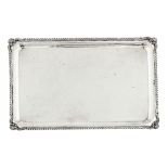 A mid to late 20th century Turkish 900 standard silver tray, marked for OC