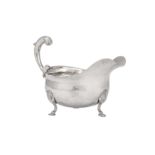 A George III sterling silver sauce boat, London 1774 by James Young and Orlando Jackson (reg. 17th