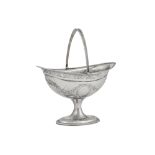 A George III Irish sterling silver sugar basket, Dublin 1796 by George West