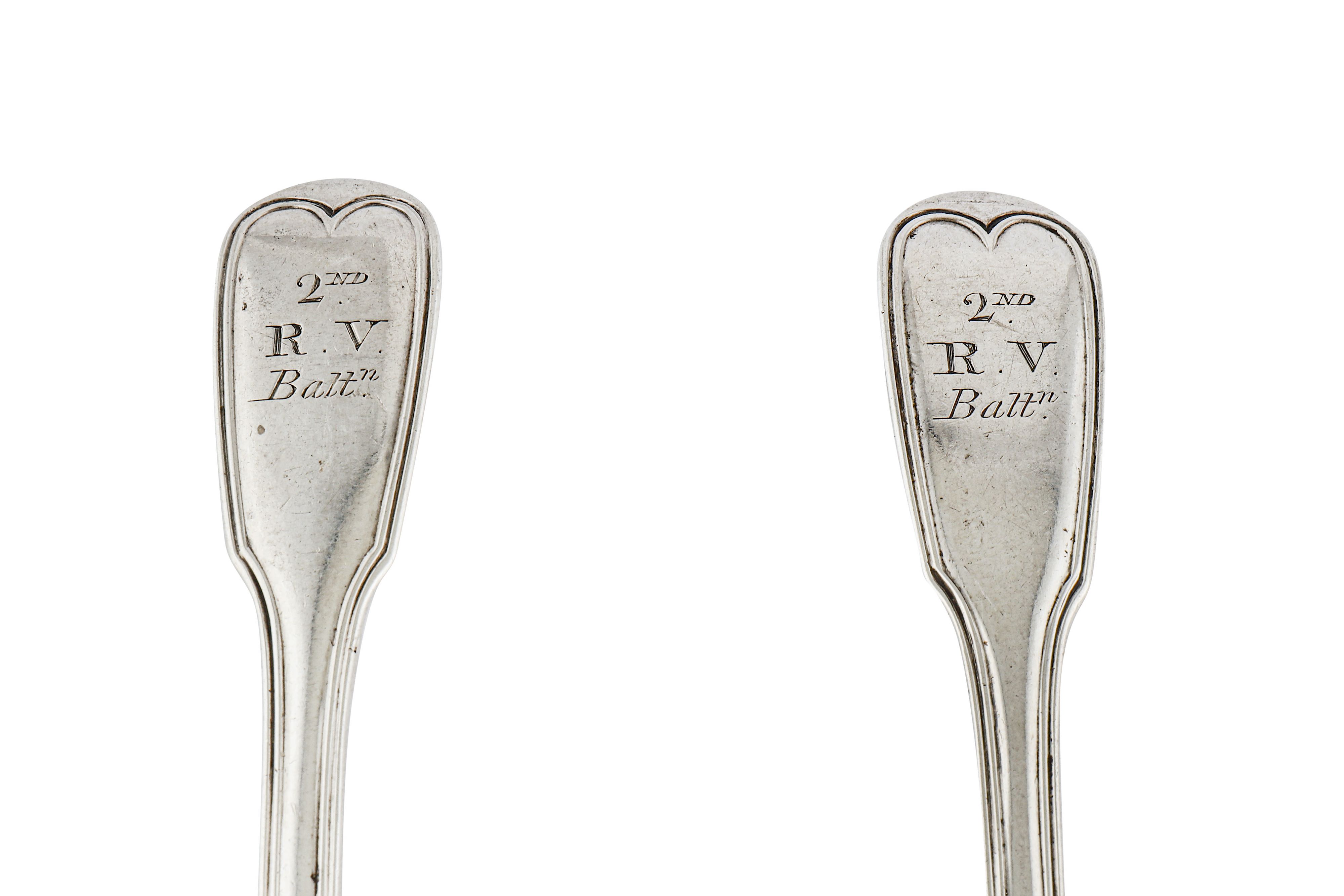 Military interest - A pair of George III sterling silver sauce ladles, London 1817 by Paul Storr - Image 3 of 3