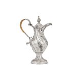 A George III sterling silver ewer, London circa 1765 by I.B above W.B (unidentified, Grimwade 3626)