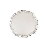 A George V sterling silver salver, Sheffield 1924 by Mappin and Webb