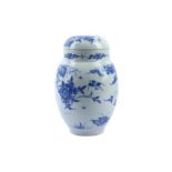 A Chinese blue and white ‘bird and flower’ lantern vase