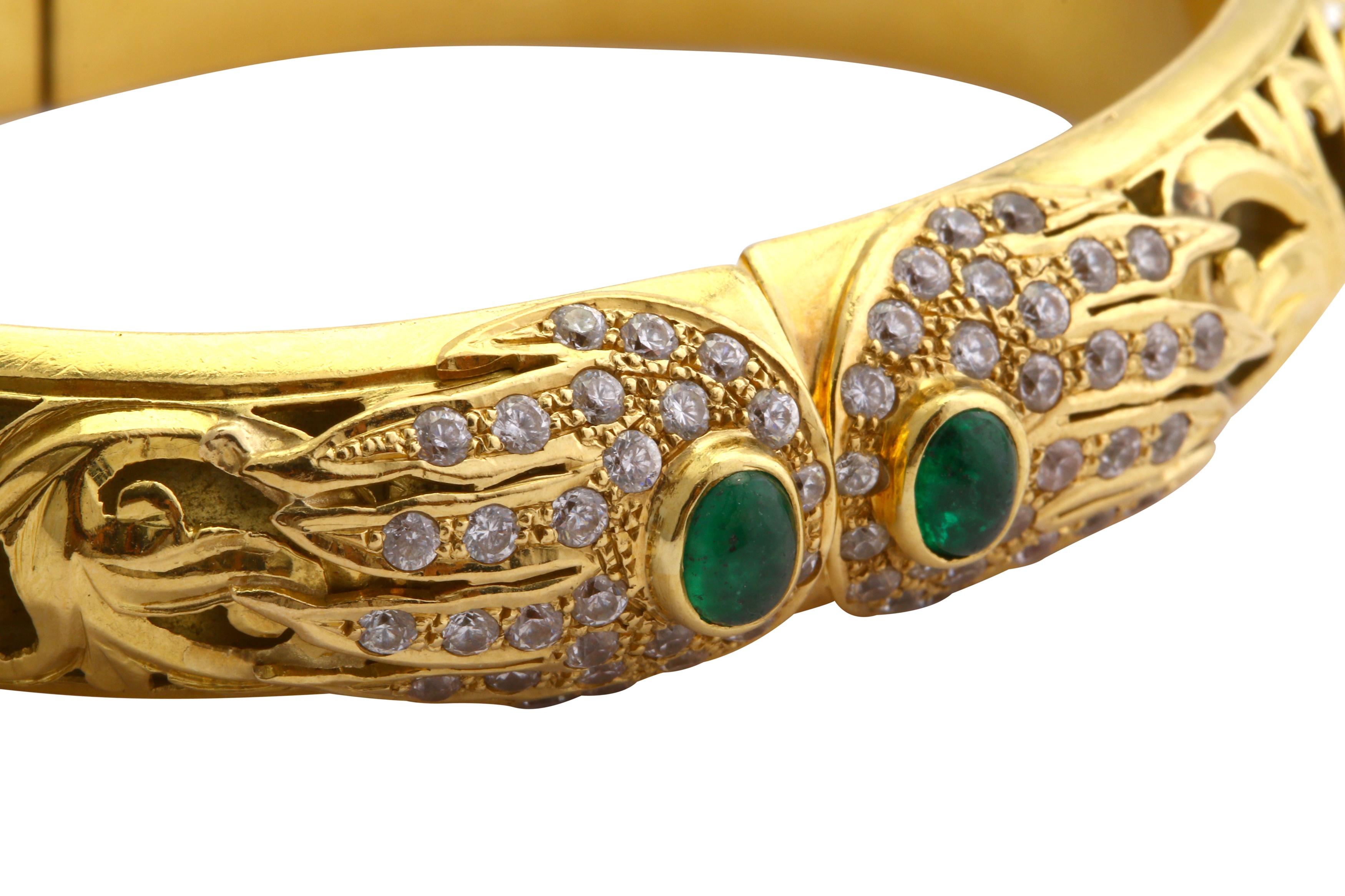 A gem-set hinged bangle - Image 2 of 3