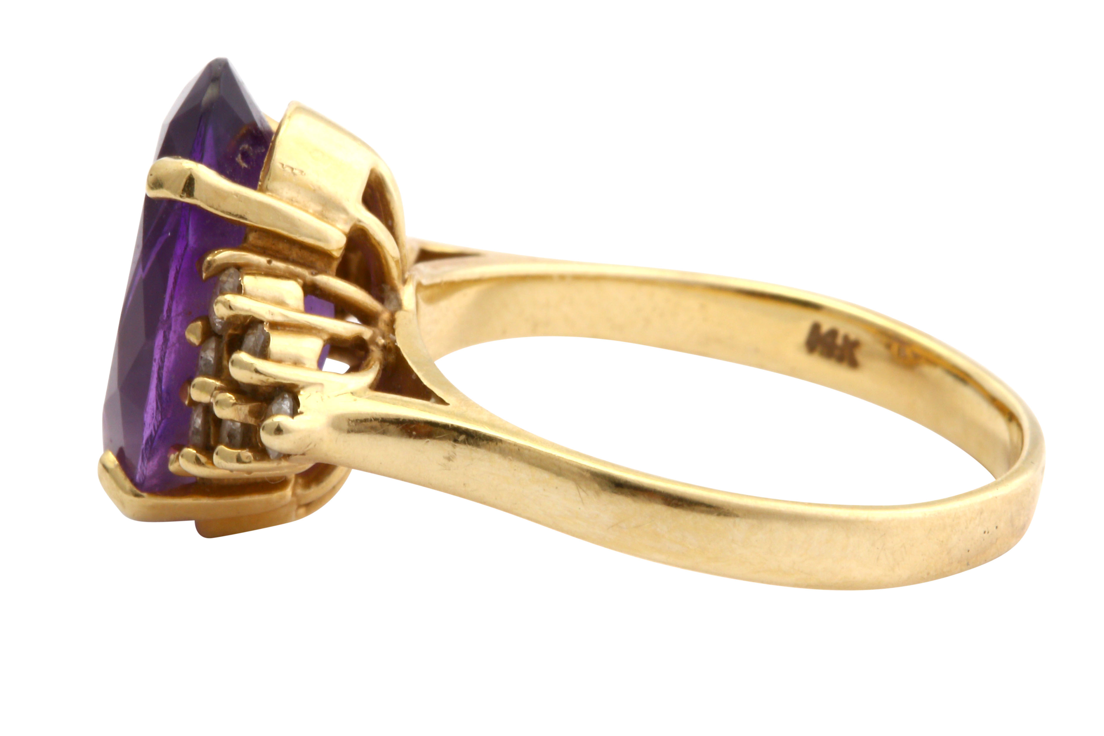 An amethyst and diamond ring - Image 3 of 4