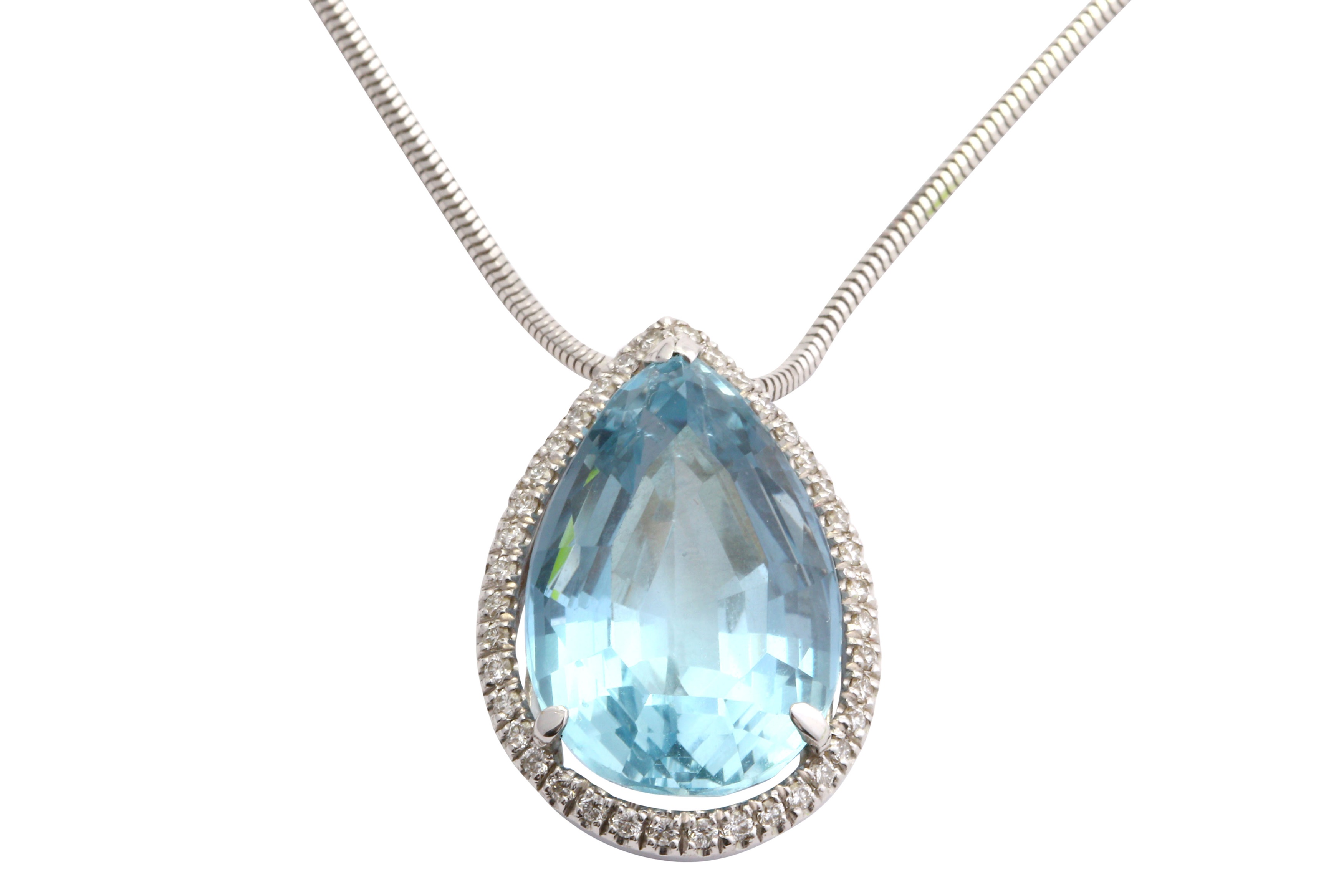 A topaz and diamond pendant - Image 2 of 3