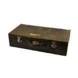 An early 20th Century leather suitcase