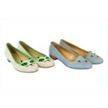 Two pairs of Charlotte Olympia Kitty Ballerina Flats - size 37.5