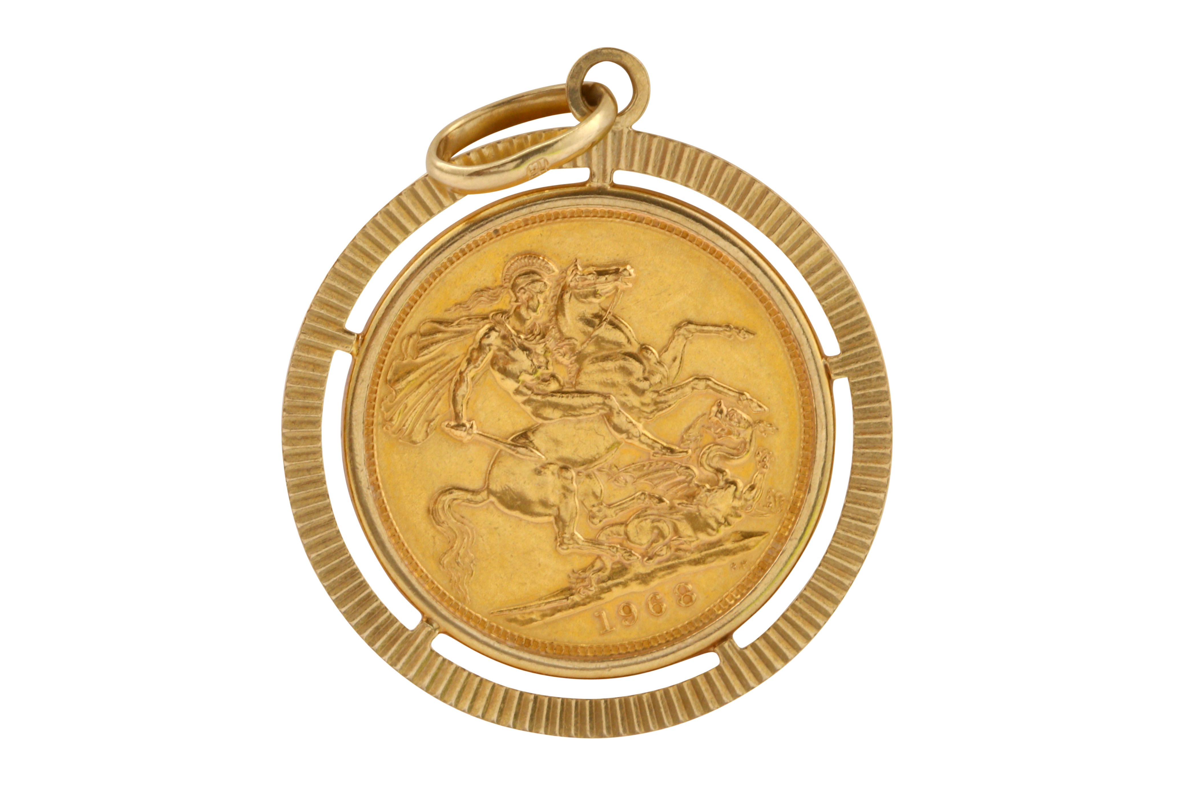 A Queen Elizabeth II full sovereign pendant