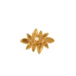 YSL Layered Flower Brooch