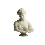 A Victorian parian ware bust of the water the nymph 'Clytie'