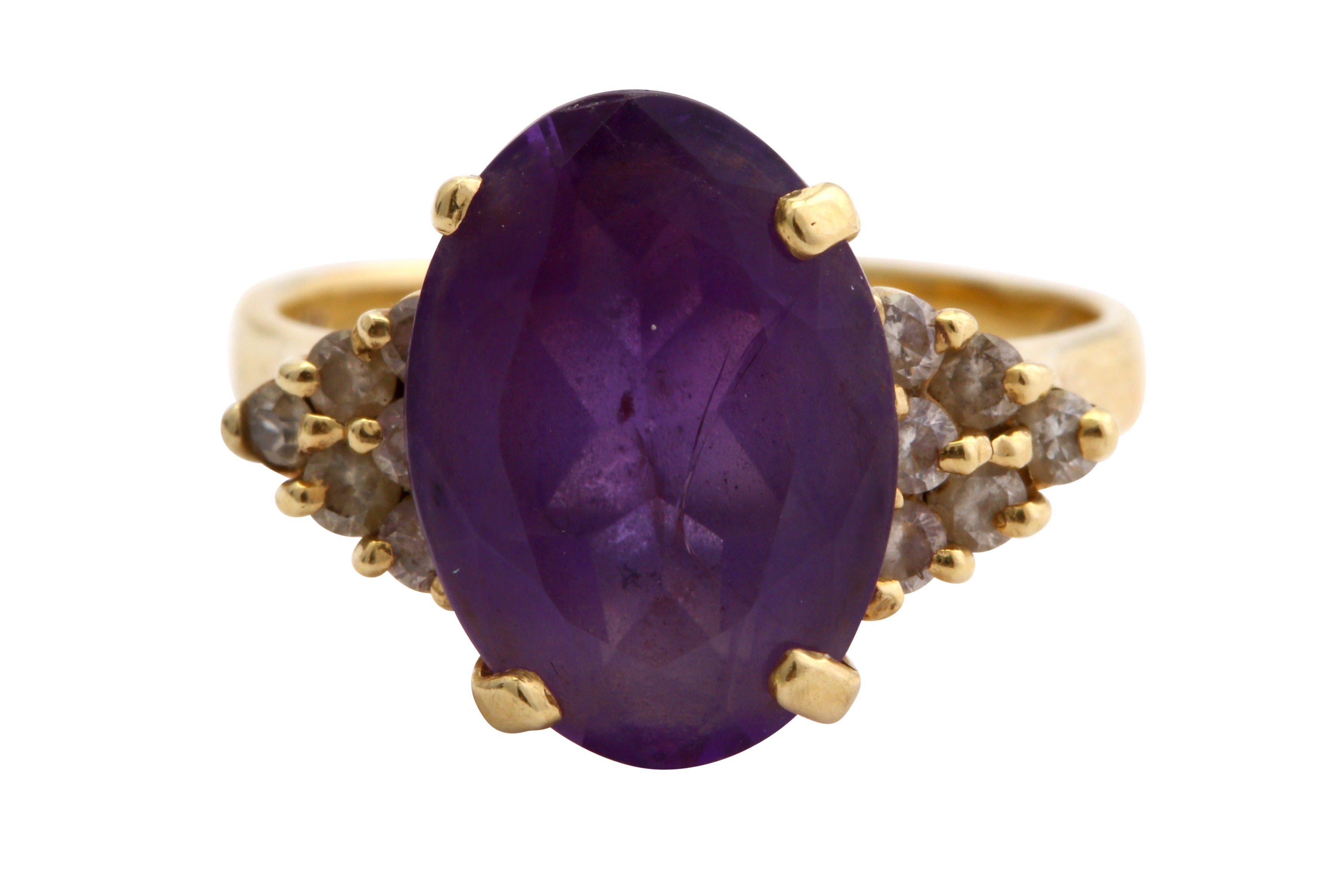 An amethyst and diamond ring - Image 2 of 4