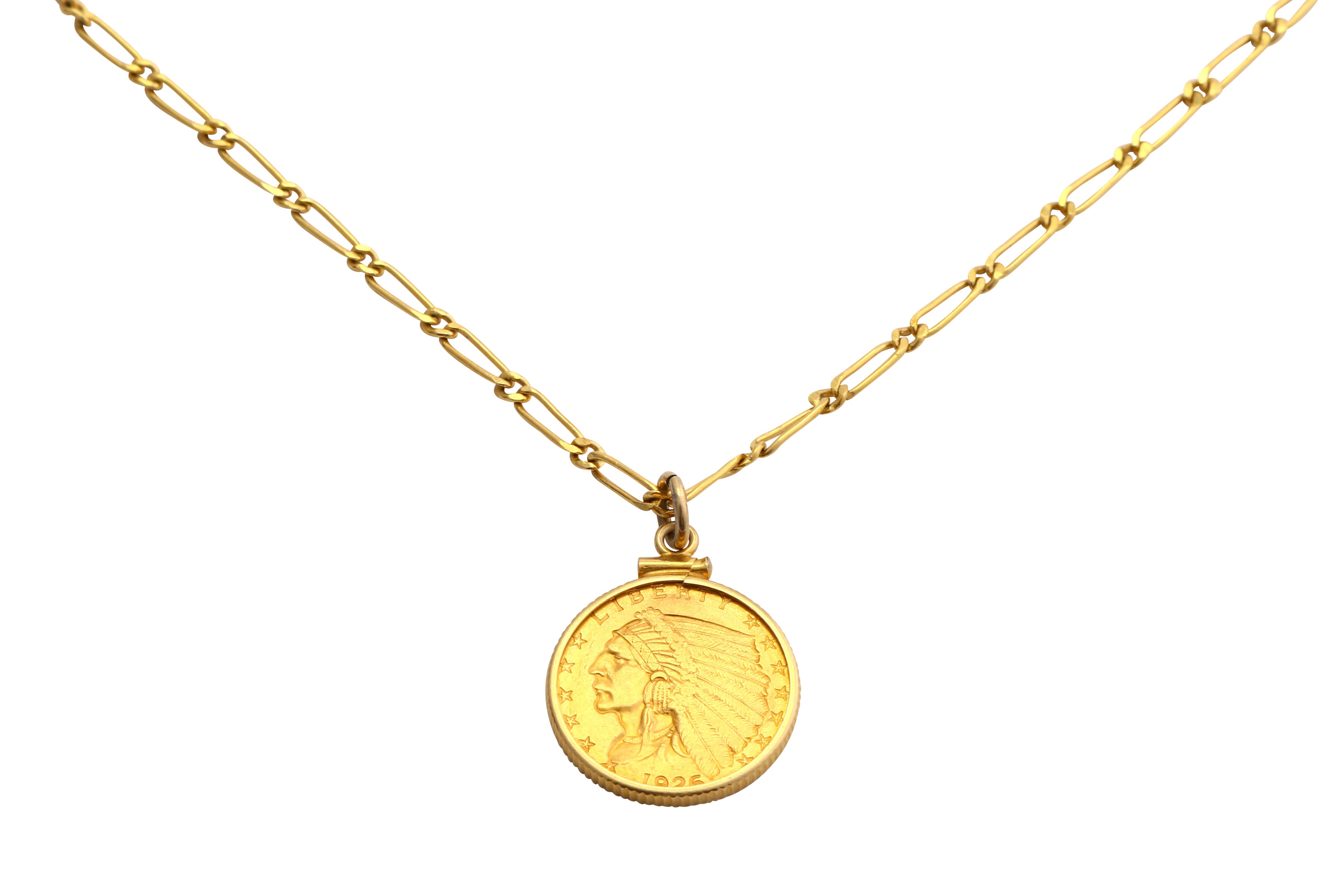 An Indian Head coin pendant necklace - Image 2 of 3