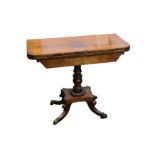 A Regency rosewood card table