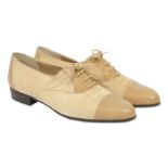 Salvatore Ferragamo Beige Suede Shoes - size 7.5