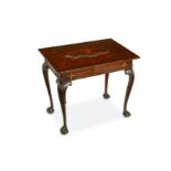 An 18th Century marquetry inlaid walnut side table