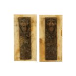 A pair of 19th century relief carved wooden panels,