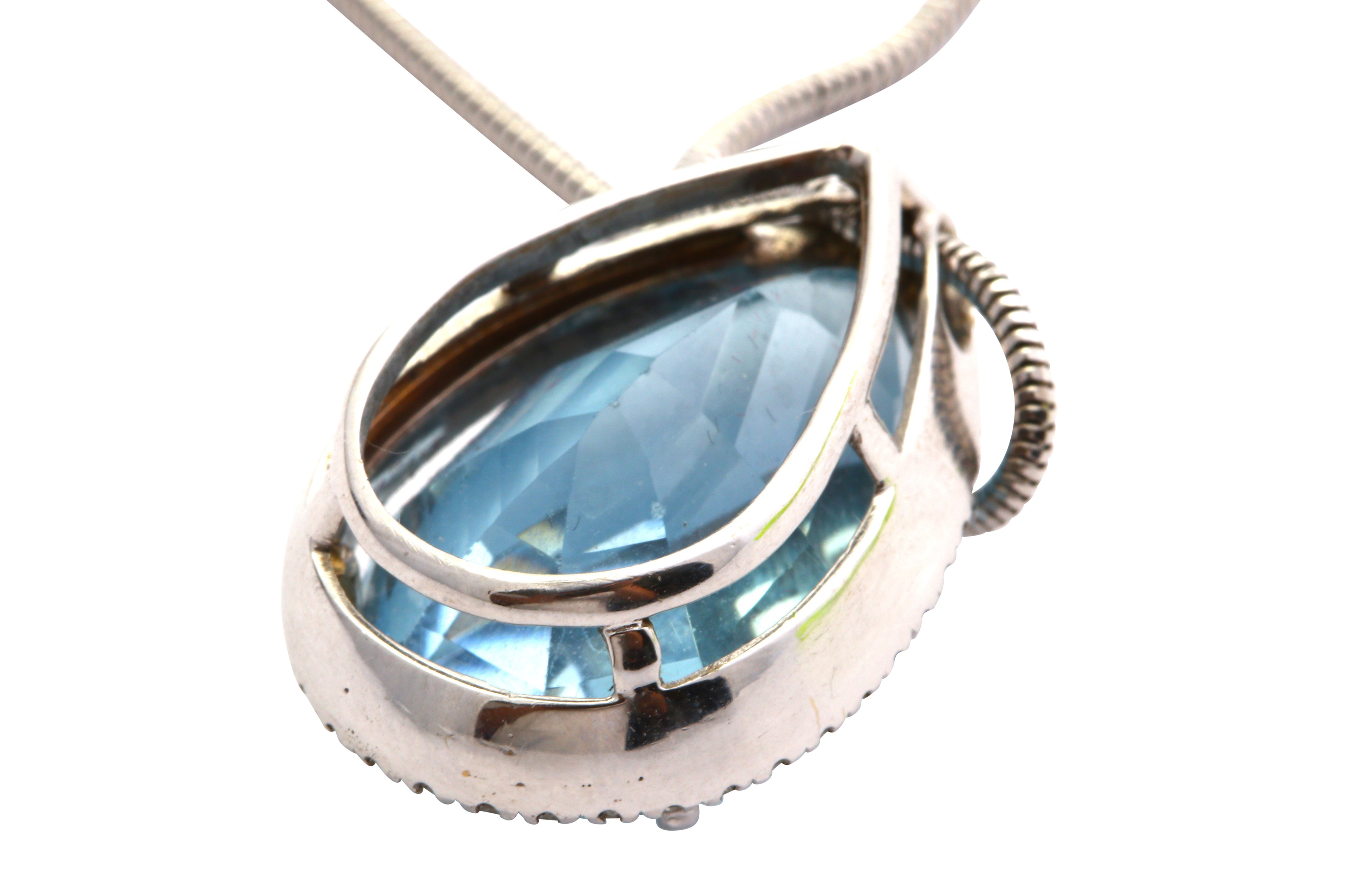 A topaz and diamond pendant - Image 3 of 3