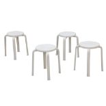 After Alvar Aalto: Four L-legged stools