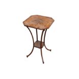 An Edwardian inlaid occasional table