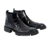 Versace Men's Black Chelsea Boots - size 46