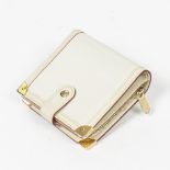 Louis Vuitton Ivory Suhali Compact Zip Wallet