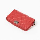 Chanel Red Boy Wallet
