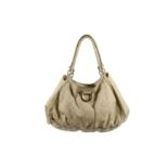 Gucci Ivory Guccissima Monogram D Ring Hobo
