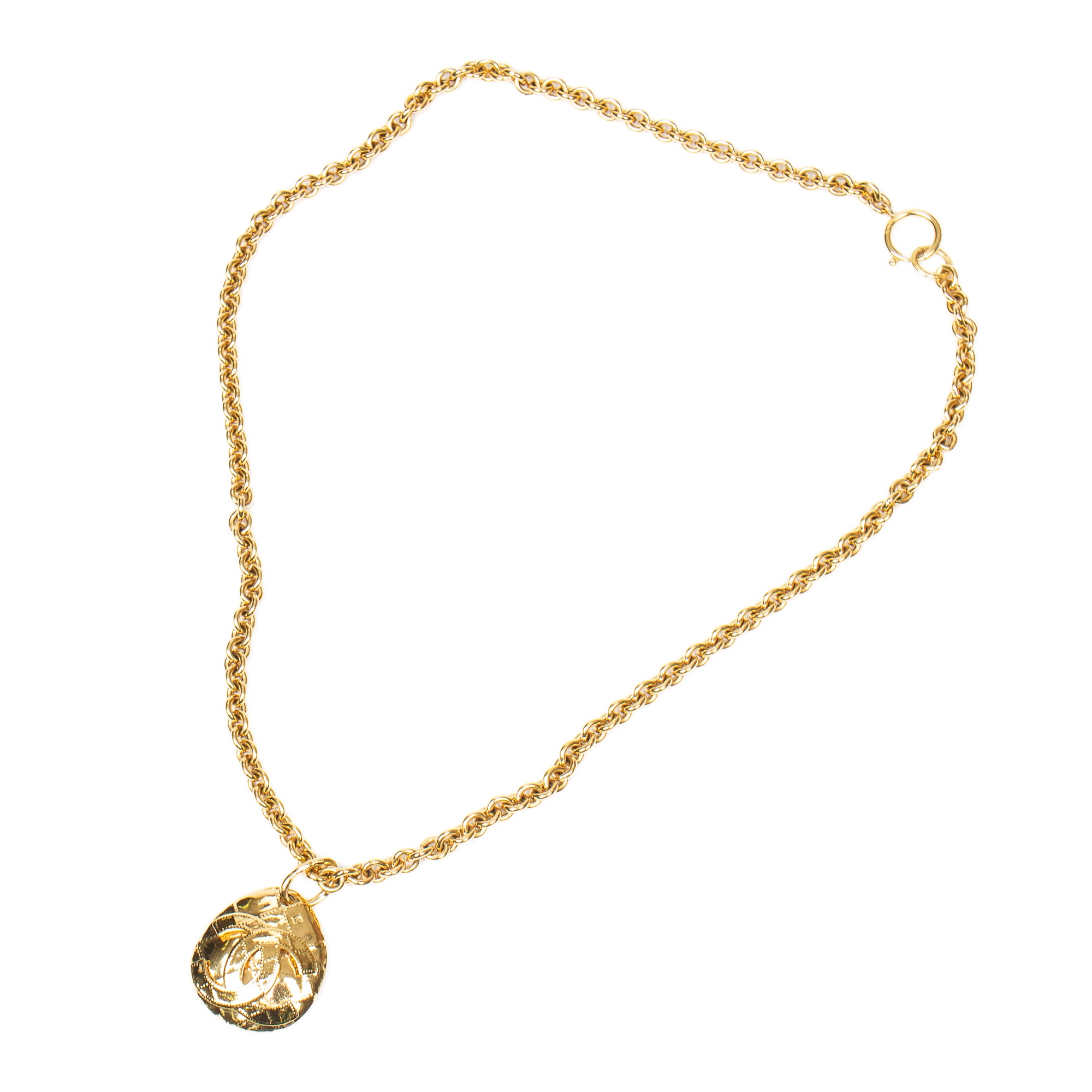 Chanel Tear Shaped Logo Pendant Necklace - Image 2 of 2