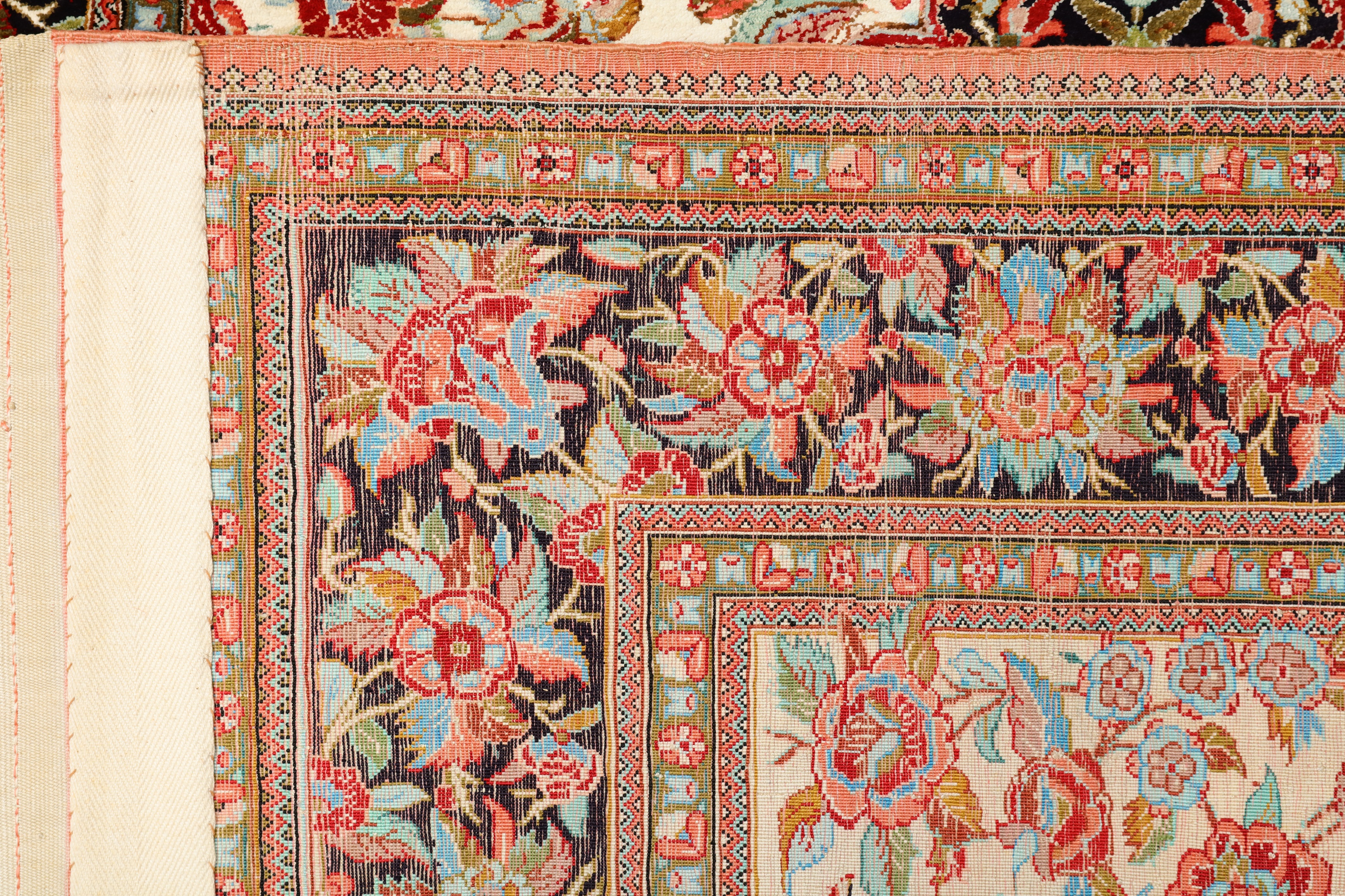 A VERY FINE SILK QUM RUG, CENTRAL PERSIA - Image 7 of 7