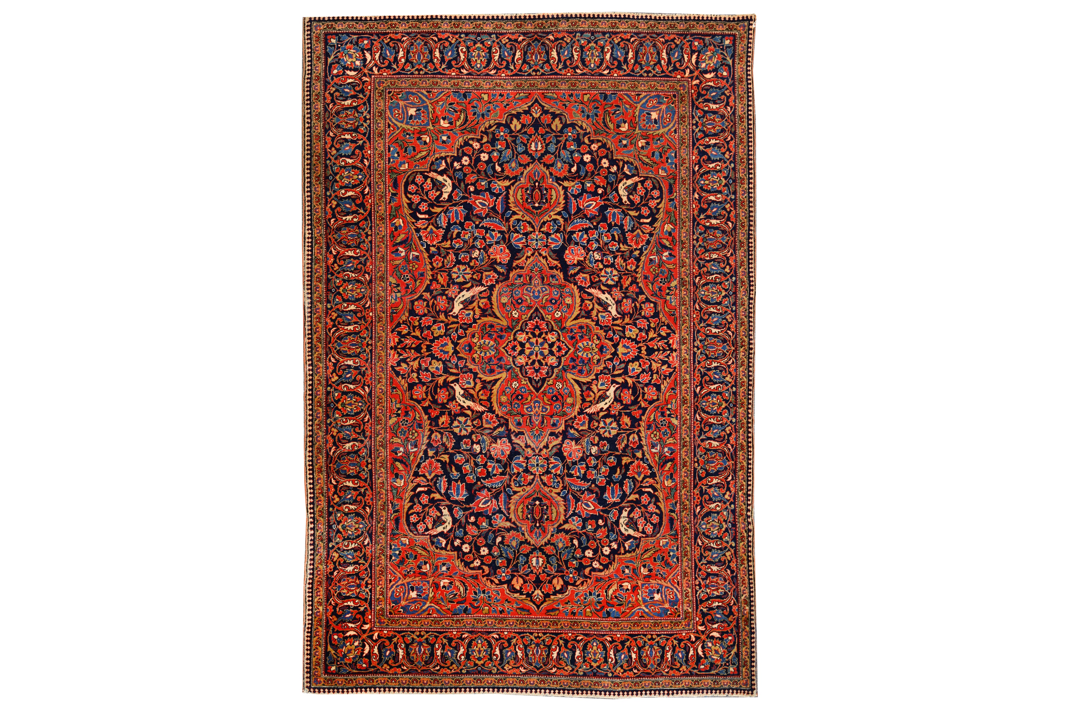 A VERY FINE KASHAN RUG, CENTRAL PERSIA