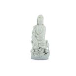 A CHINESE BLANC-DE-CHINE FIGURE OF GUANYIN.