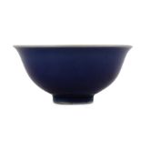 A CHINESE BLUE-GLAZED BOWL.