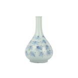 A KOREAN BLUE AND WHITE 'BEES' BOTTLE VASE.