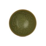 A CHINESE LONGQUAN CELADON 'LOTUS' BOWL.