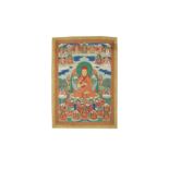 A TIBETAN LAMA TSONGKHAPA THANGKA.