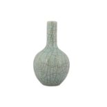 A CHINESE CRACKLE-GLAZED BOTTLE VASE.