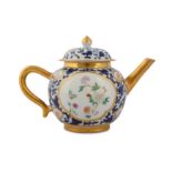 A CHINESE FAMILLE ROSE TEAPOT AND COVER.