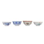 FOUR CHINESE PORCELAIN BOWLS.