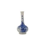 A CHINESE BLUE AND WHITE 'FLOWERS' BOTTLE VASE.