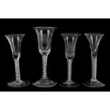 Four 18th Century drinking glasses