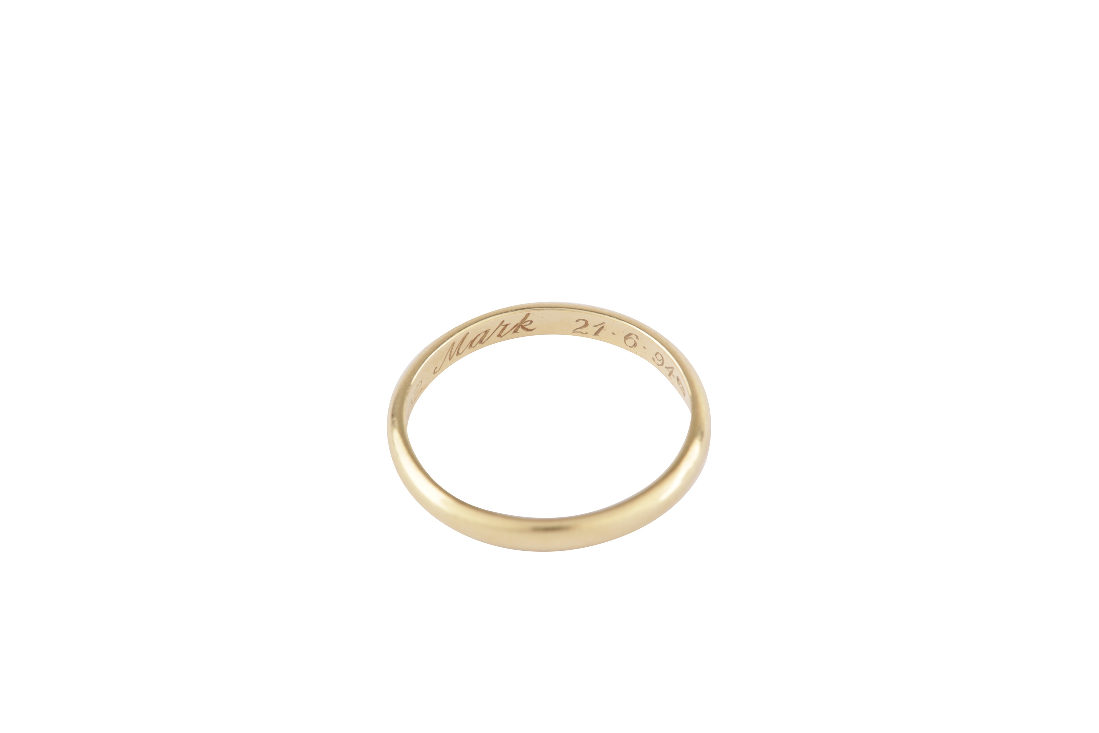 An 18 carat gold wedding band, by Cartier - Image 2 of 3