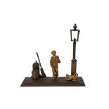 A late 19th Century bronze figural group