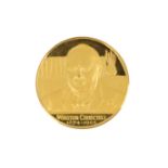 Spink & Sons. Sir Winston Churchill (1874-1965) a gold commemorative medal